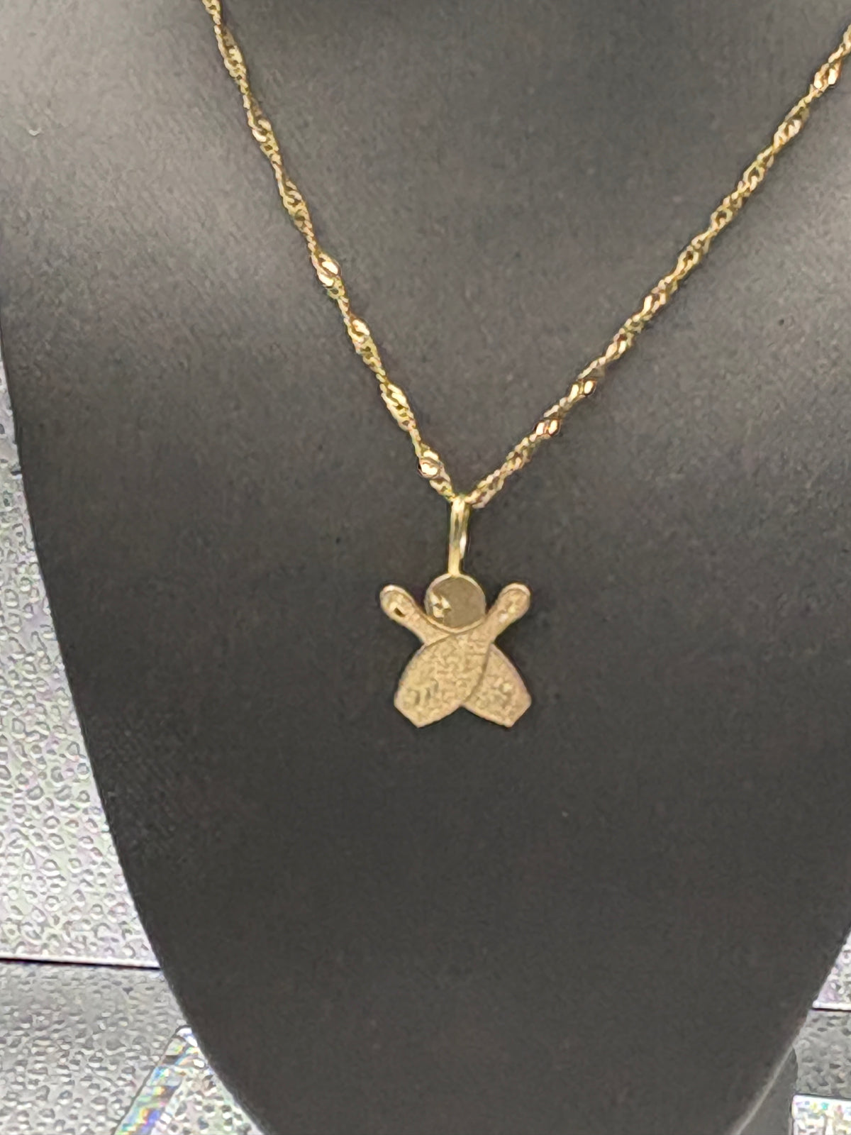 14 Karat Yellow Gold Bowling Ball & Pins Pendant