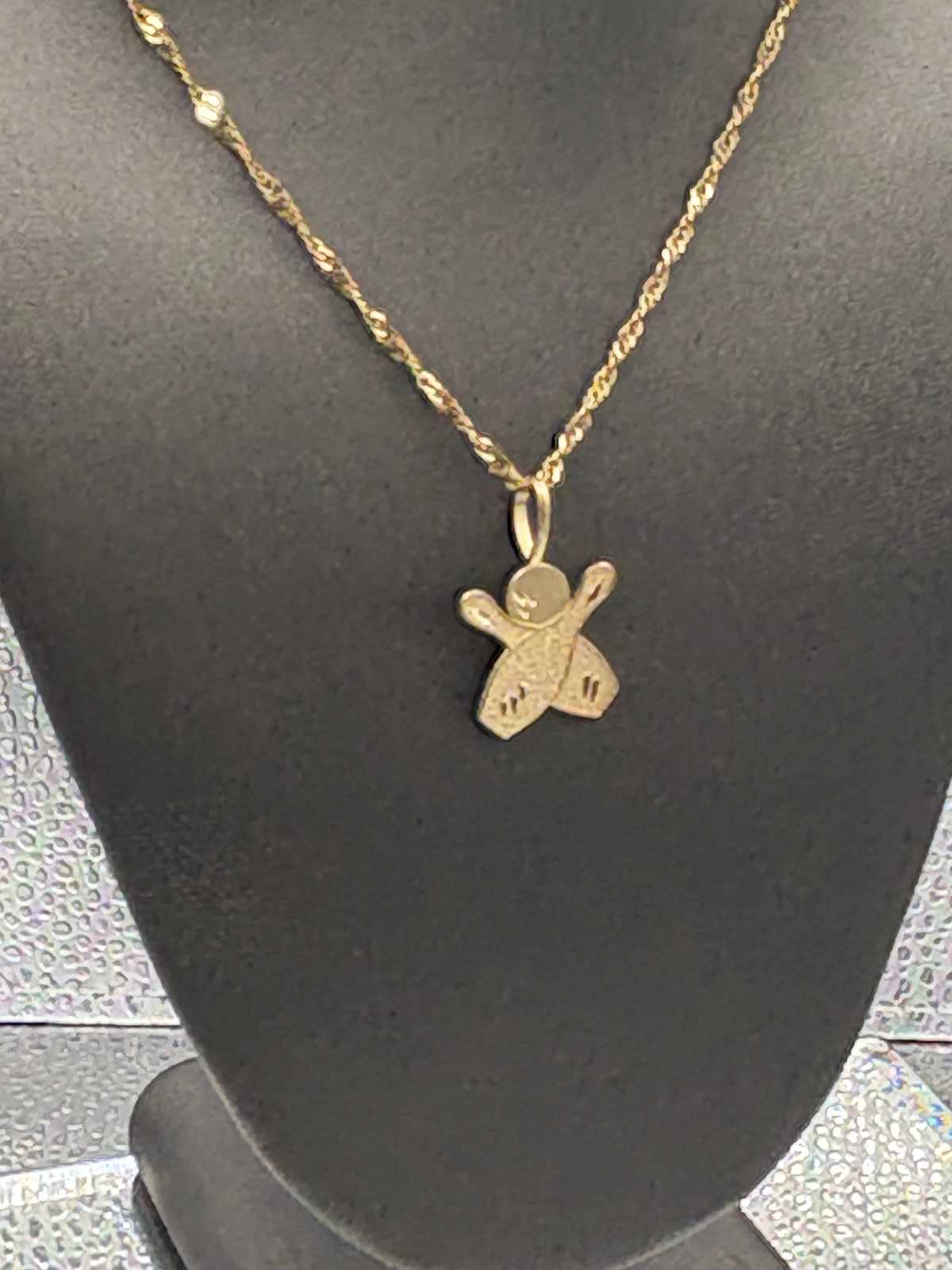 14 Karat Yellow Gold Bowling Ball & Pins Pendant