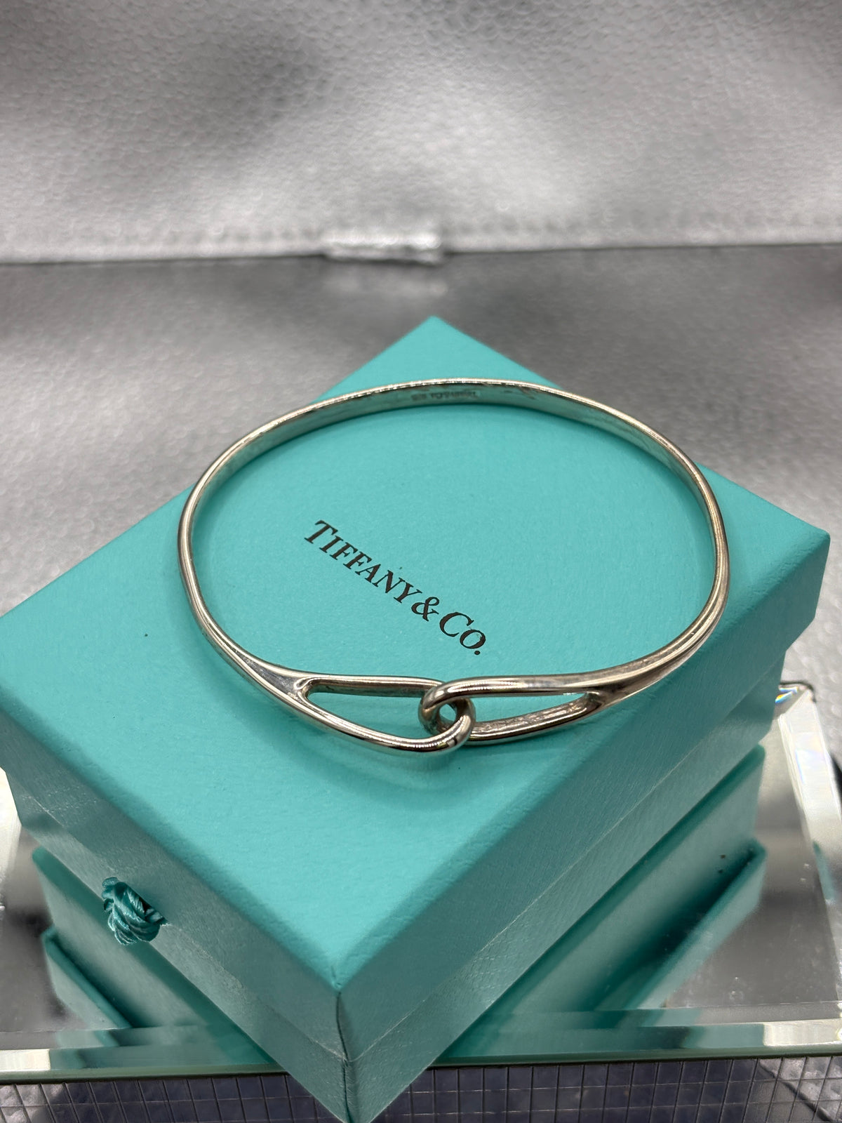 Tiffany & Co. Sterling Silver Infinity Cuff Bangle Bracelet