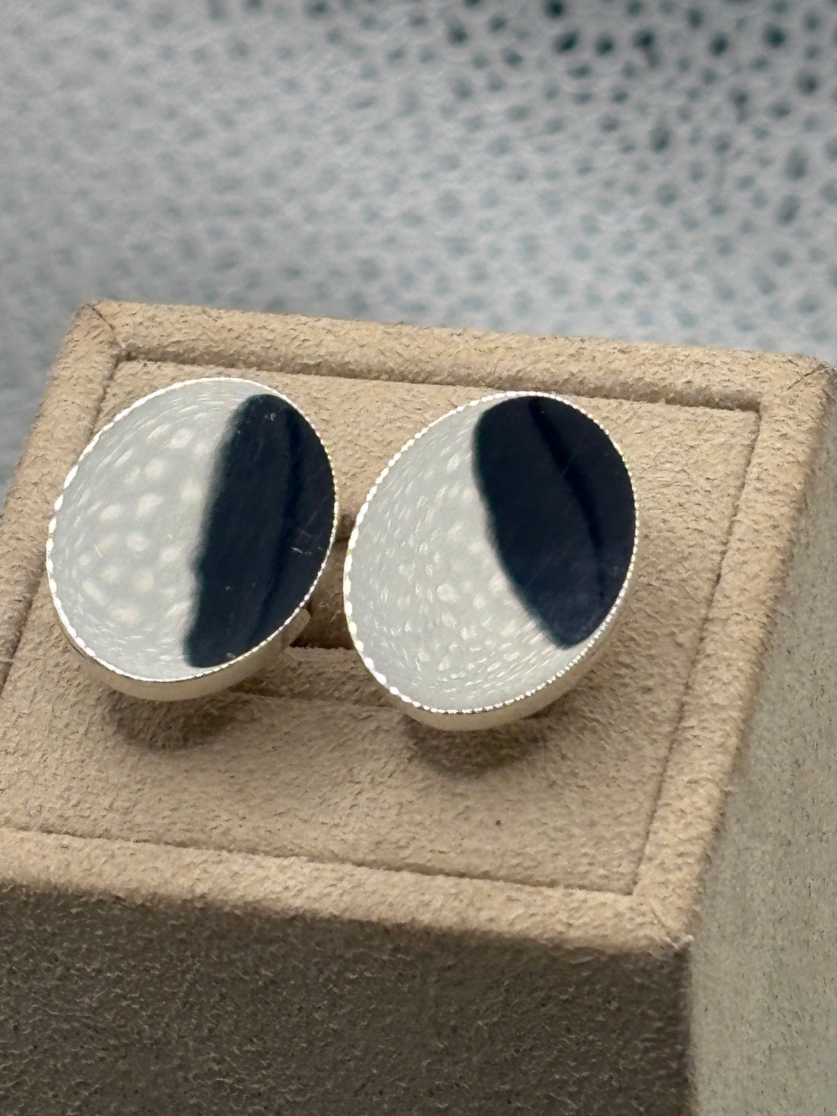 Tiffany & Co Sterling Silver Large Oval Engravable Cuff Link