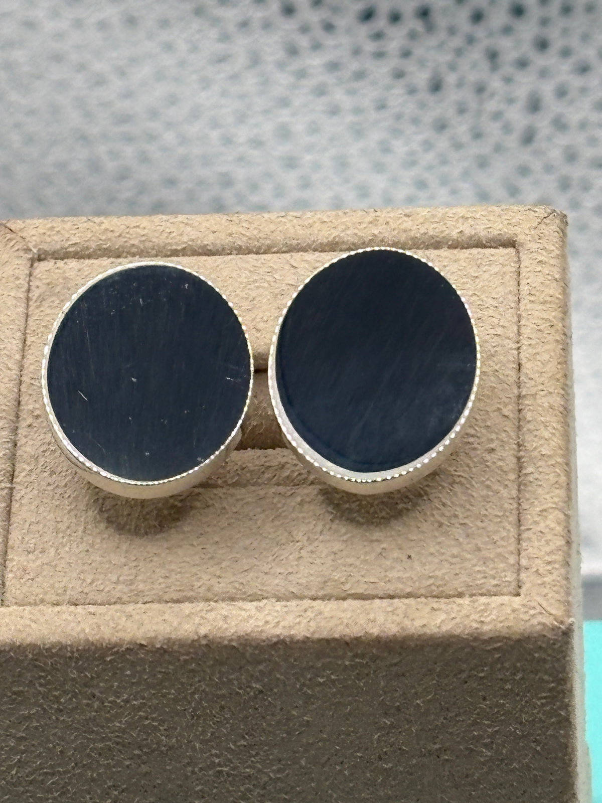 Tiffany & Co Sterling Silver Large Oval Engravable Cuff Link