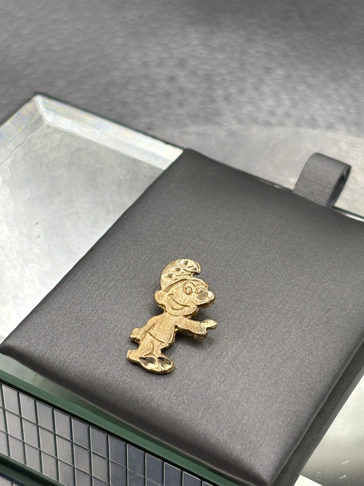 14 Karat Yellow Gold Smurf Charm Pendant