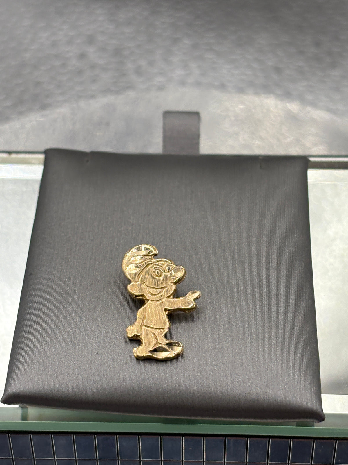 14 Karat Yellow Gold Smurf Charm Pendant