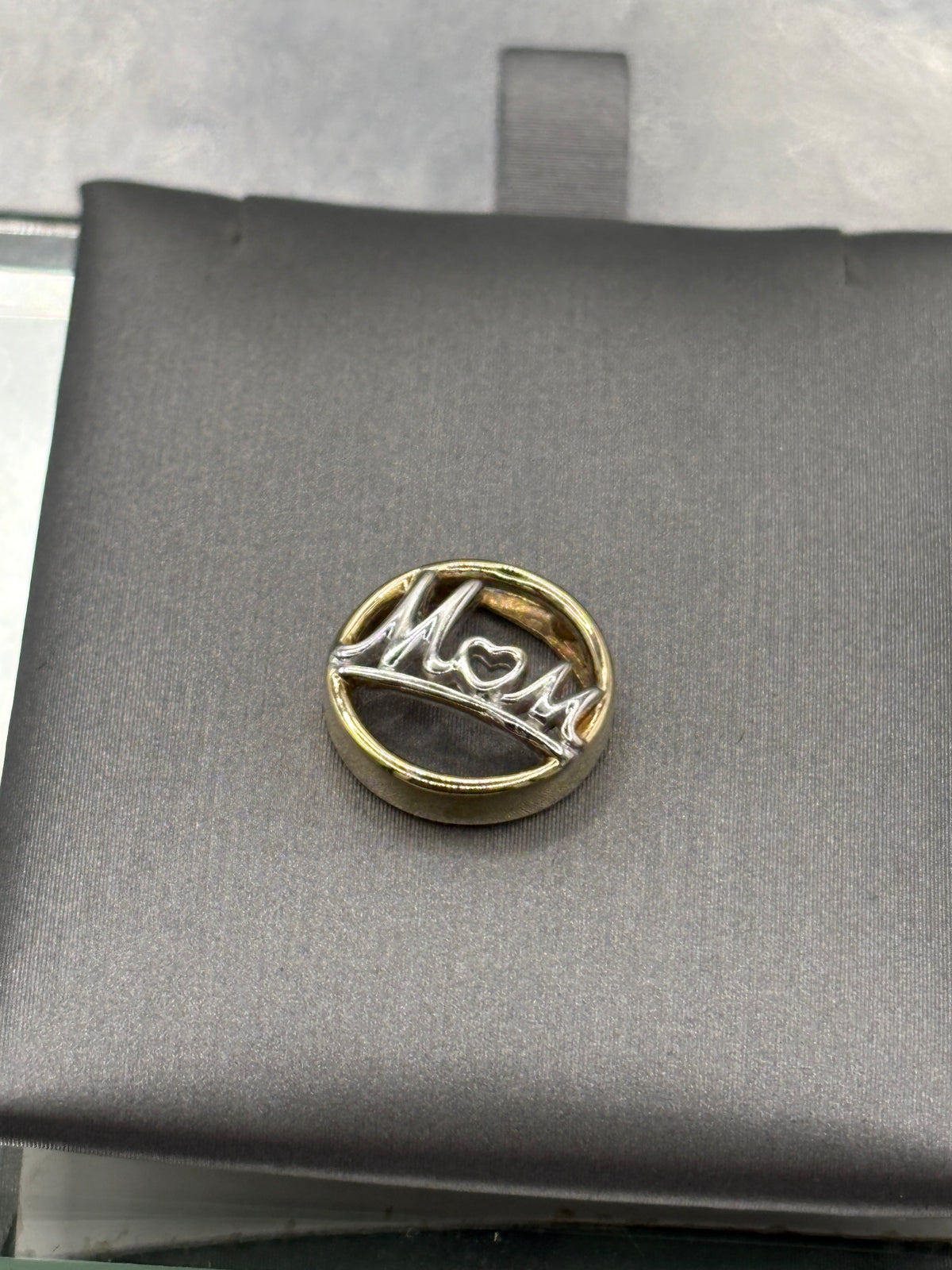 Ladies 10 Karat Yellow & White Gold Mom Pendant