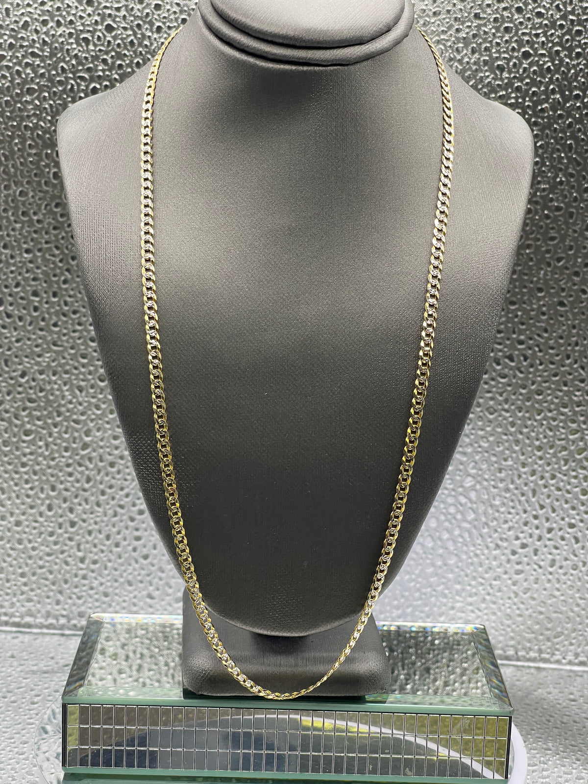 Ladies/Gents 14 Karat Yellow & White Gold Solid Link Chain