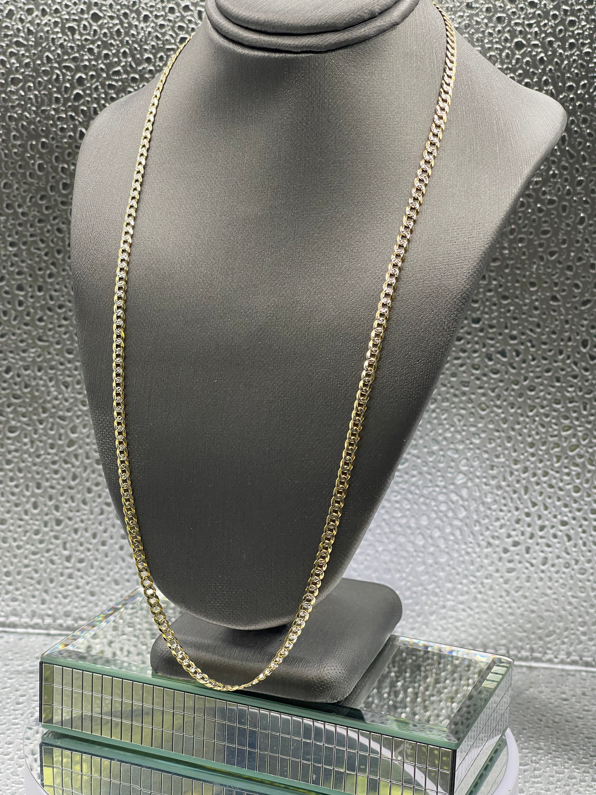 Ladies/Gents 14 Karat Yellow & White Gold Solid Link Chain