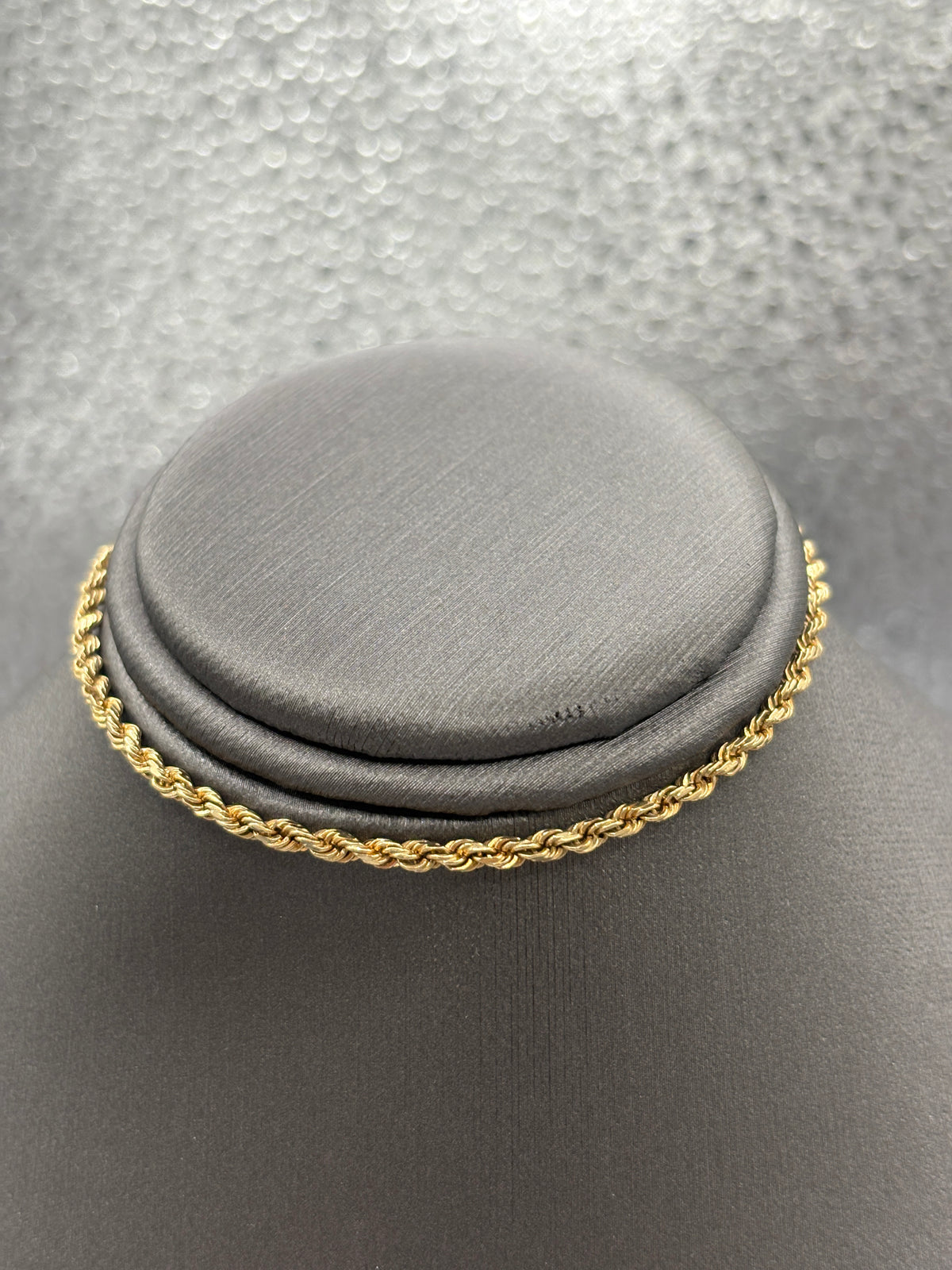 View one of Ladies 14 Karat Yellow Gold Diamond Cut Rope Bracelet