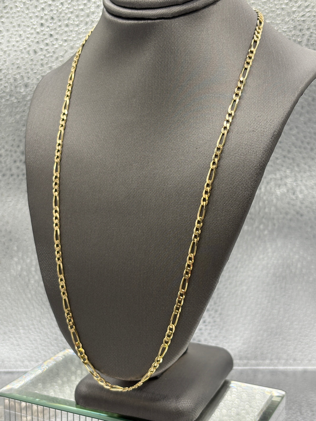 View three of Ladies/Gents 14 Karat Yellow Gold Figero Link Chain