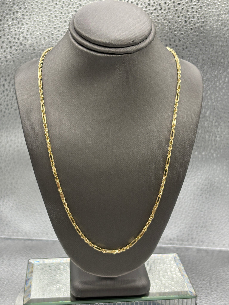 View one of Ladies/ Gents 14 Karat Yellow Gold Solid Figeroe Chain