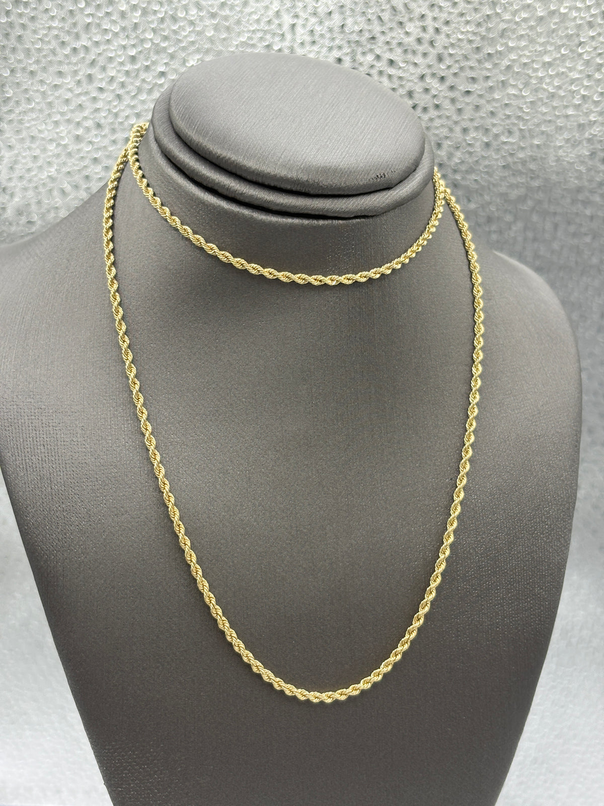 View three of Ladies/ Gents 14 karat Yellow Gold Dia-Cut Solid Rope Chain