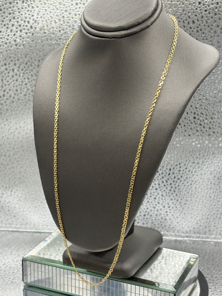 View one of Ladies Beautiful 14 Karat Yellow Gold Copenhagen Link Chain