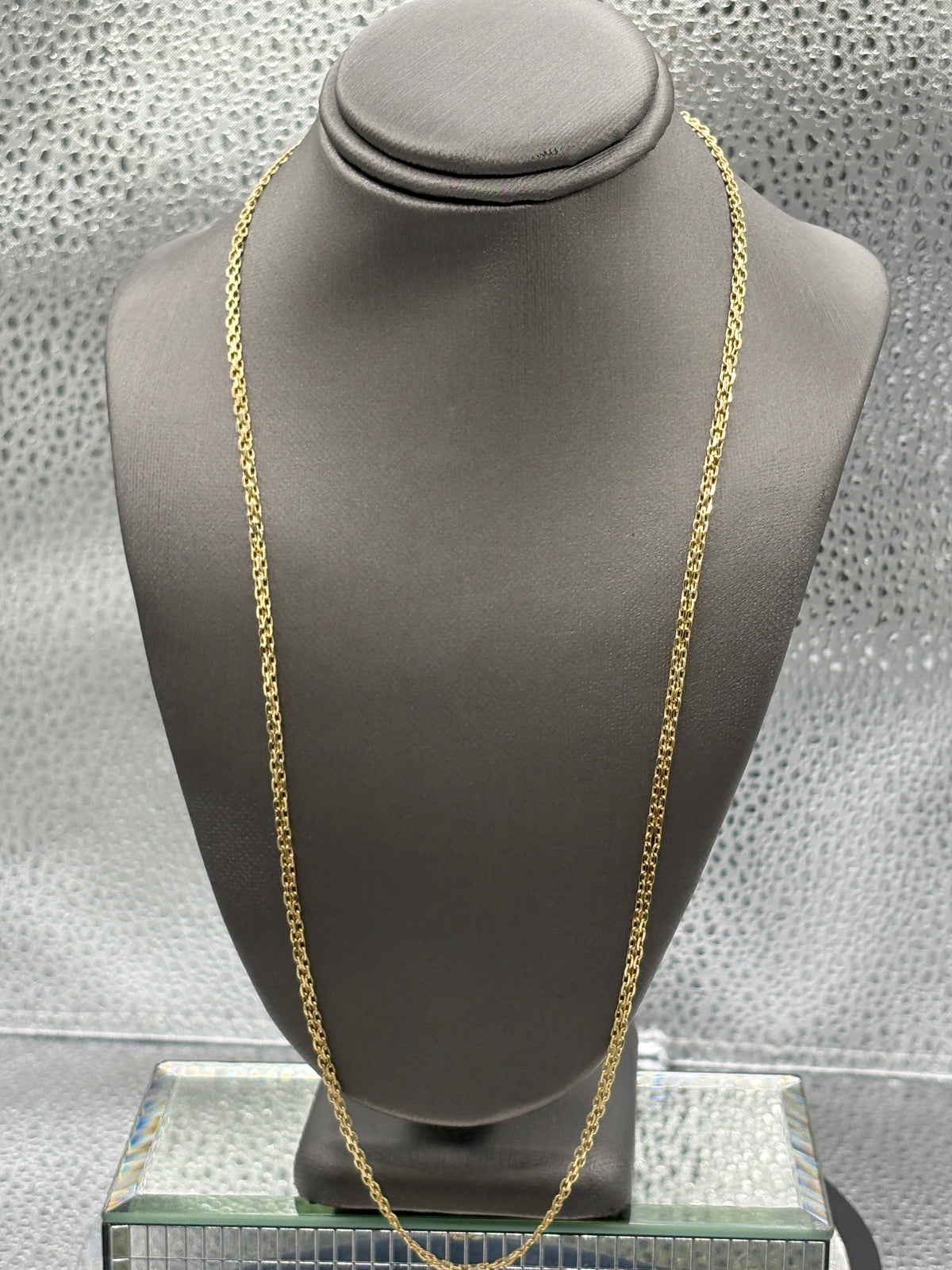 View two of Ladies Beautiful 14 Karat Yellow Gold Copenhagen Link Chain