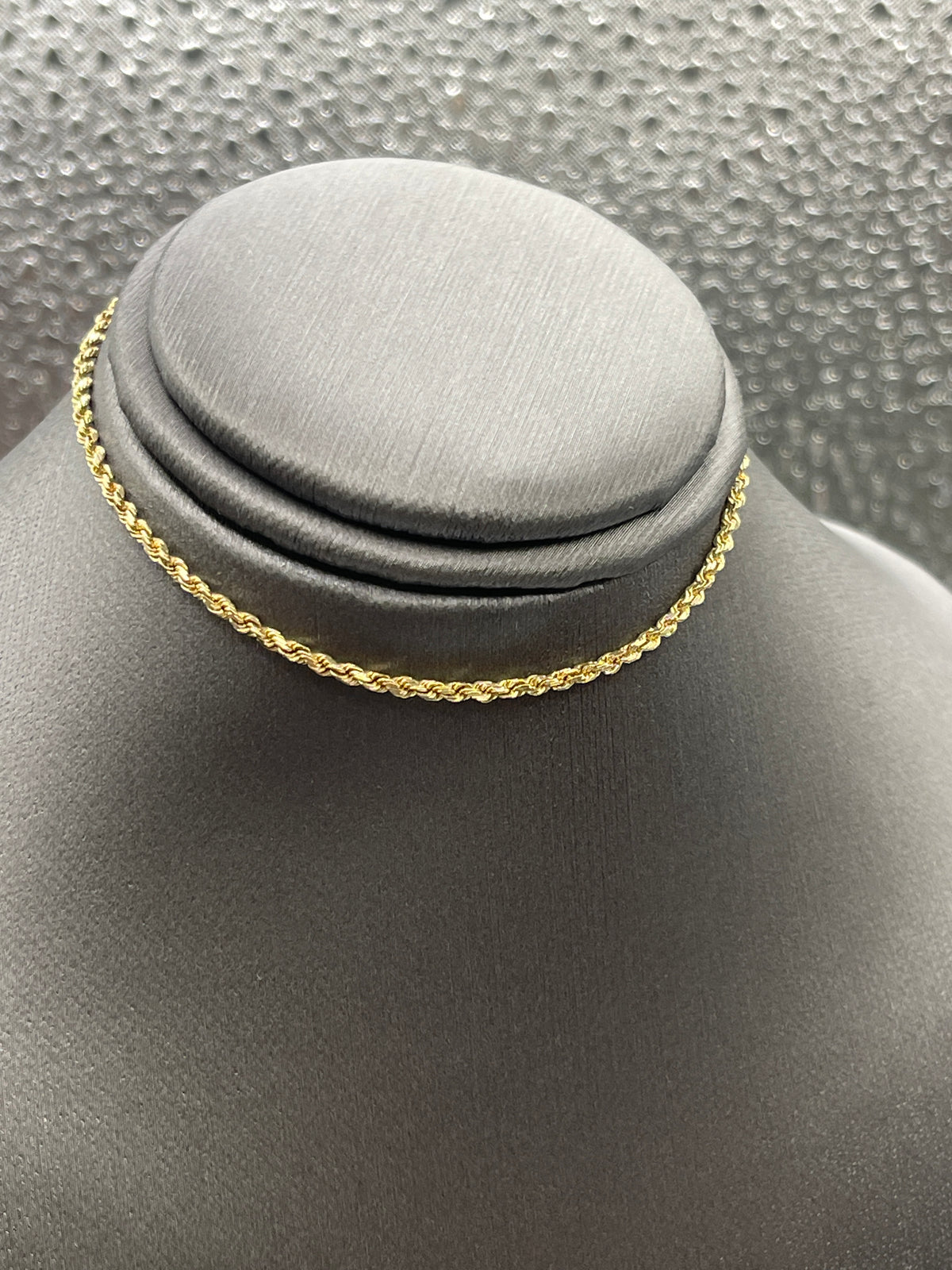 14 Karat Yellow Gold Diamond Cut Rope bracelet