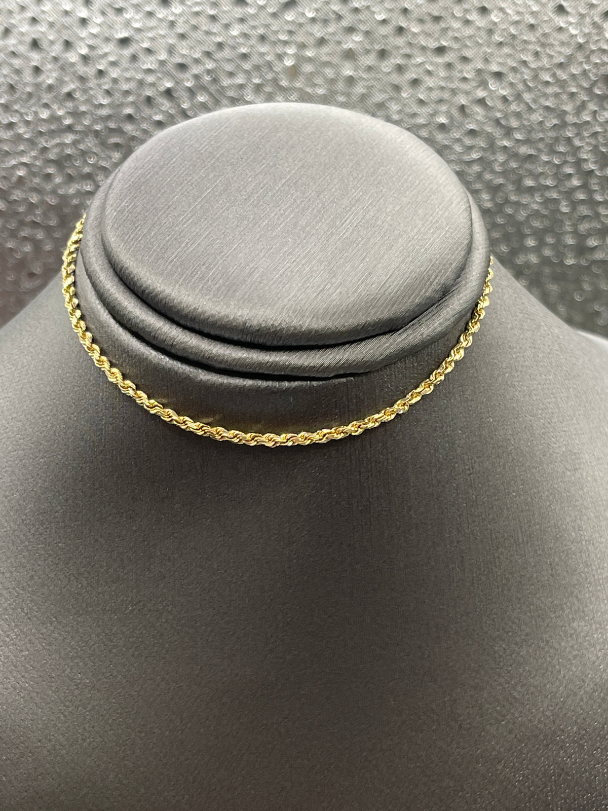 14 Karat Yellow Gold Diamond Cut Rope bracelet