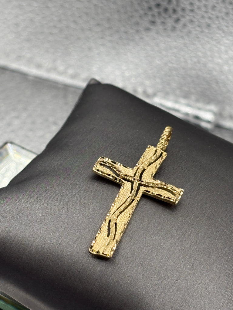 View three of Ladies / Gents 14 Karat Yellow Gold Cross Pendant