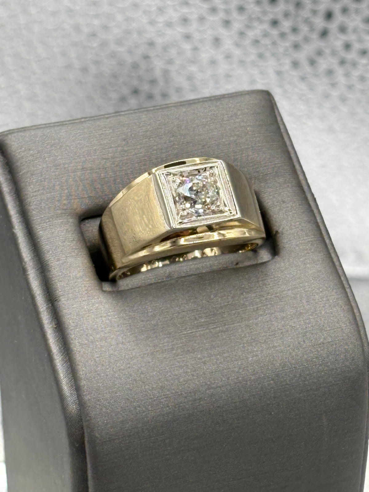 View one of Ladies/Gents Vintage 14 Karat Yellow Gold Diamond Ring