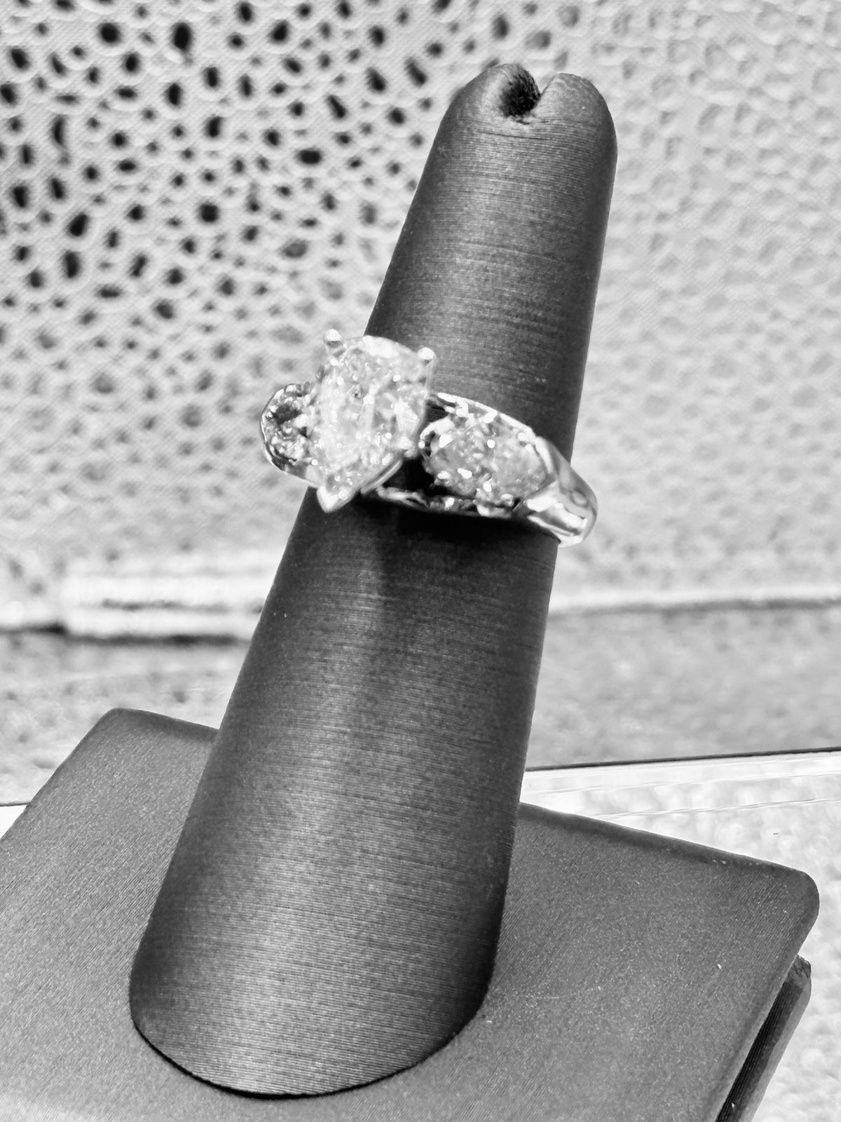 View six of Ladies 14 Karat White Gold Pear Shape Diamond Engagement Ring