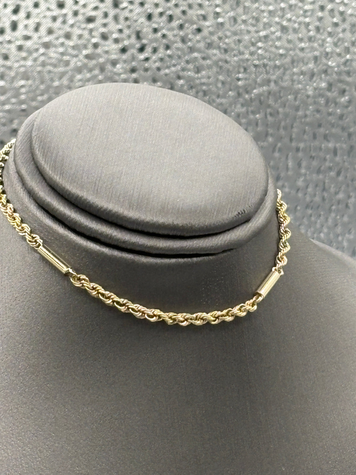 View two of Ladies/ Gents 14 Karat Solid Yellow Gold Rope/Bar Bracelet