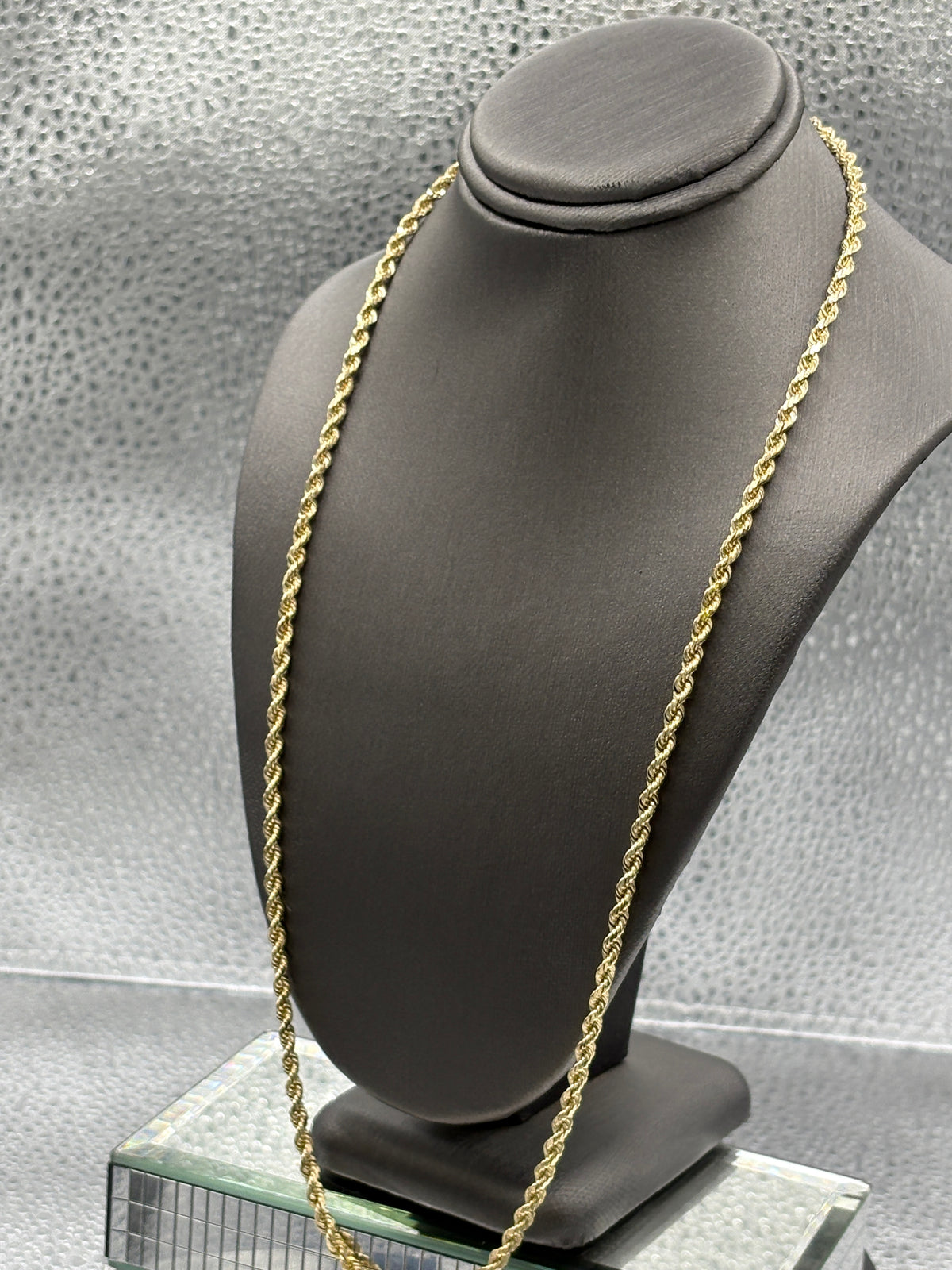 View three of Ladies/Gents 14 Karat Solid Yellow Gold Diamond-Cut Rope Chain