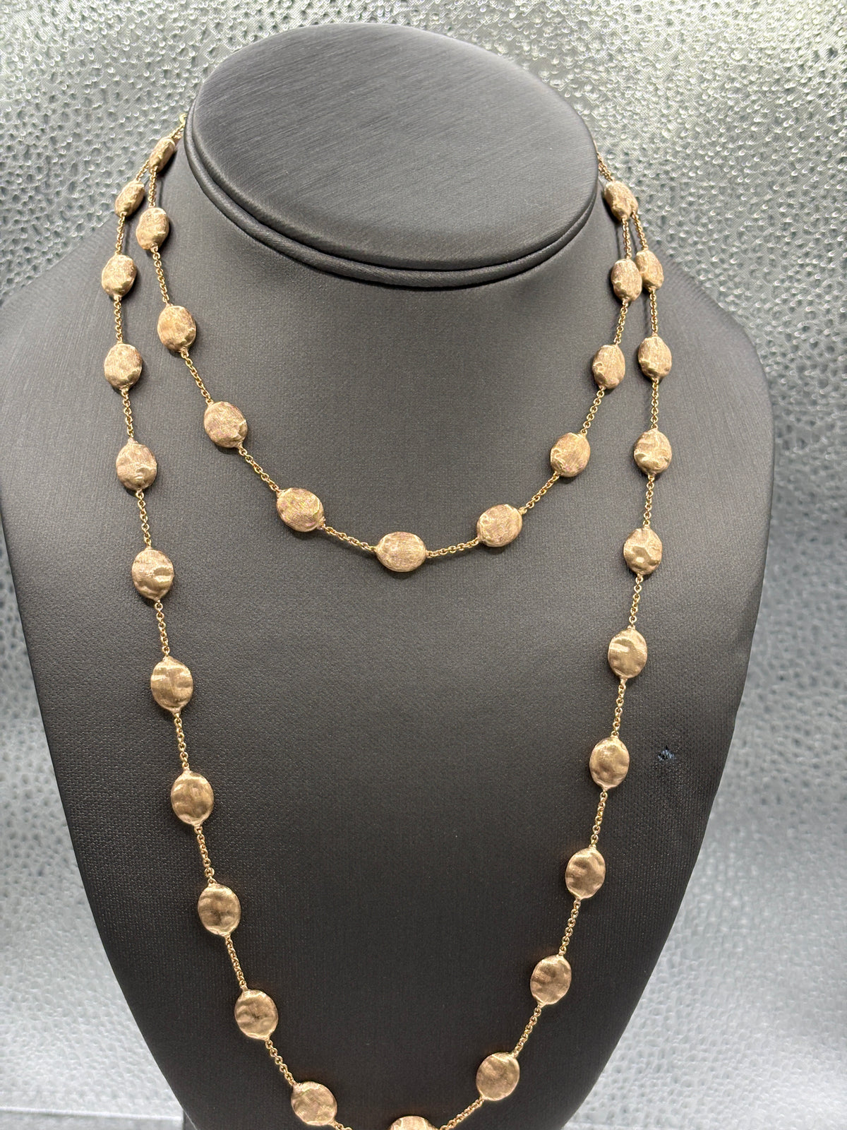 View two of Marco Bicego 18 Karat Rose Gold Oval Station Cable Necklace
