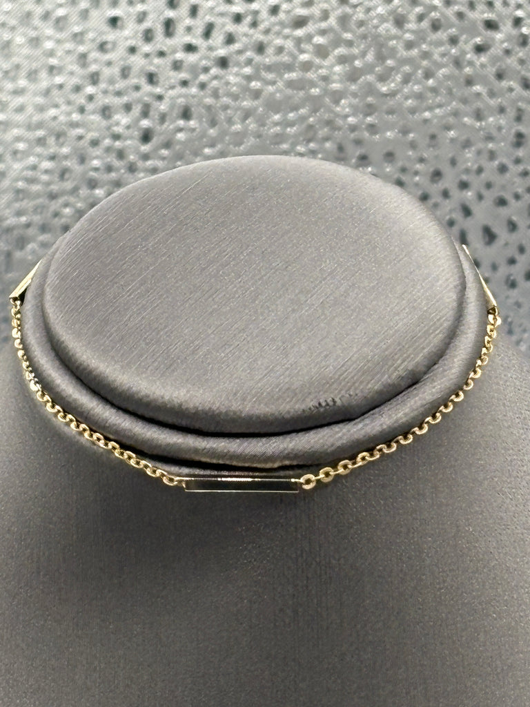 View one of Ladies 14 Karat Yellow Gold Round Link & Bar Bracelet