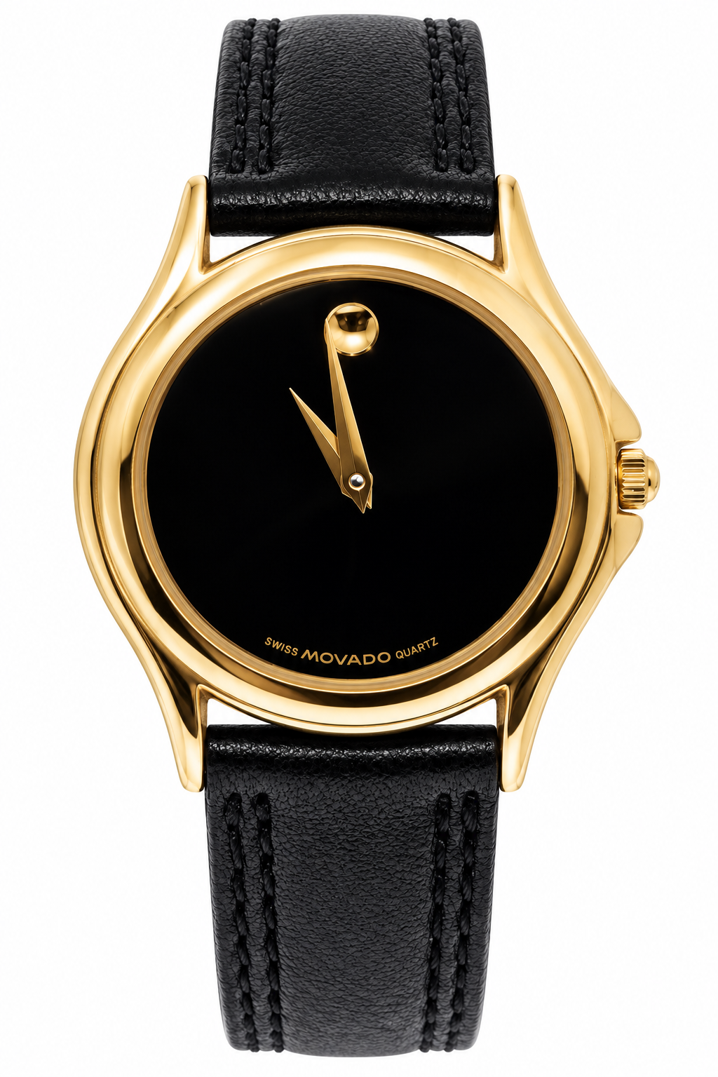 Movado women Museum Gold Bezel Stainless Quartz 35mm Watch Ref: 87 E4 0863