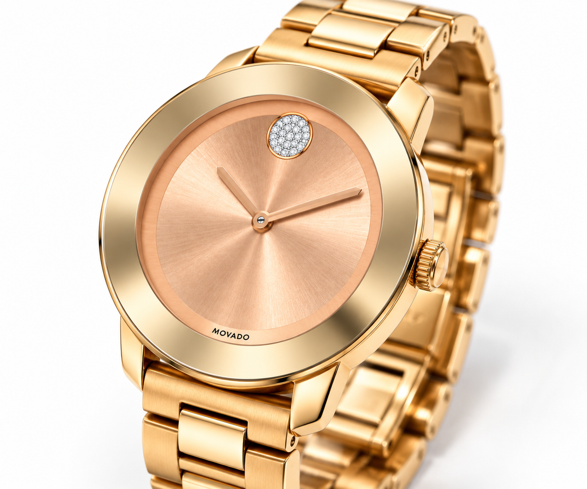 Ladies Movado BOLD Rose Gold-Tone Diamond Watch – 36mm