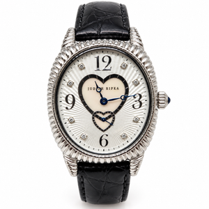 Judith Ripka Sterling Silver Mother of Pearl Heart Watch