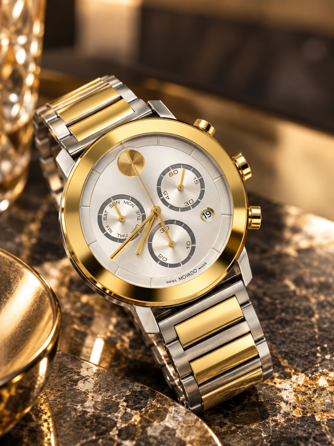 Movado Bold Evolution Quartz Chronograph Silver Dial Men's Watch