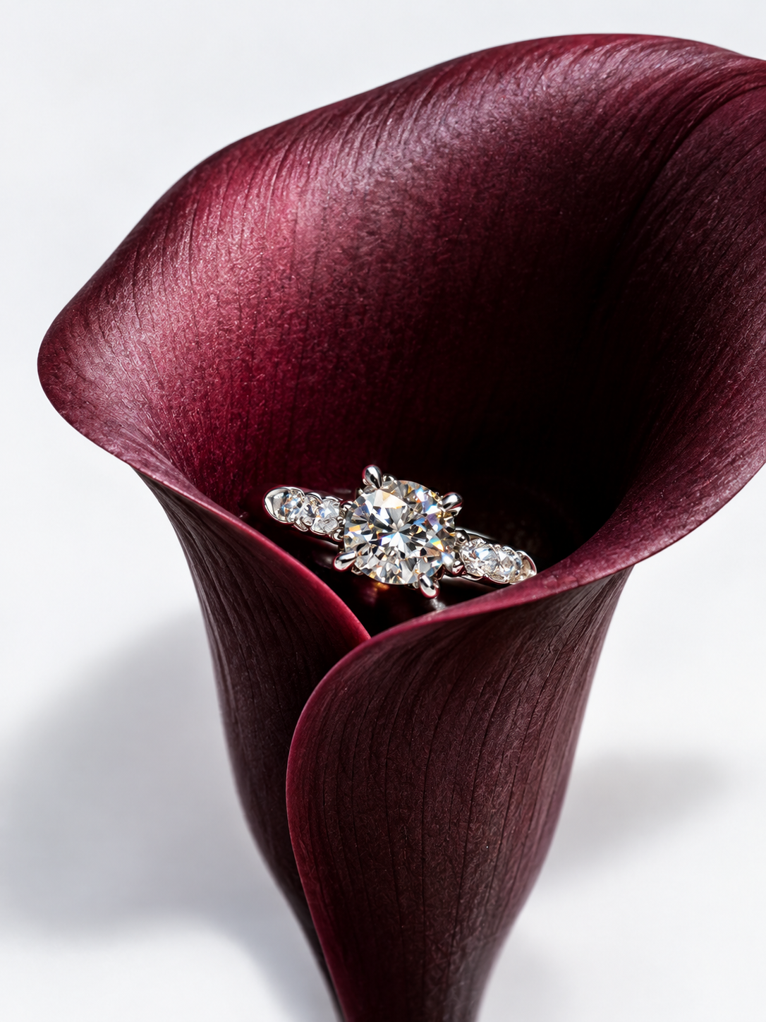 Ladies Vintage 14 Karat White Gold Diamond Engagement Ring