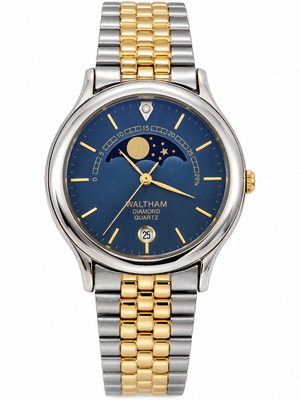 Waltham Diamond Quartz Two-Tone Moonphase Watch
