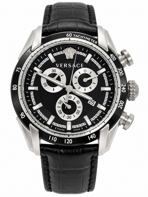 Versace V-Ray VE21 Men’s 44mm Chronograph Black Dial Swiss Quartz Watch