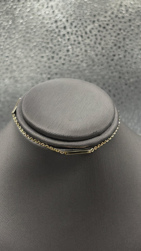 Movie of Ladies 14 Karat Yellow Gold Round Link & Bar Bracelet