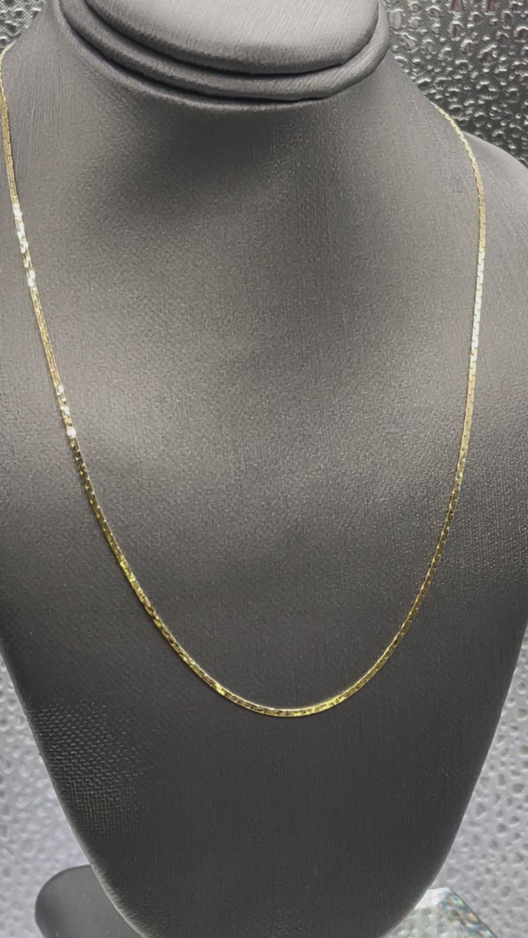 Ladies 14 Karat Yellow Gold Flat Woven Link Chain