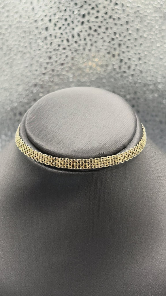 14 Karat Yellow Gold Ladies Bizmark Link Bracelet