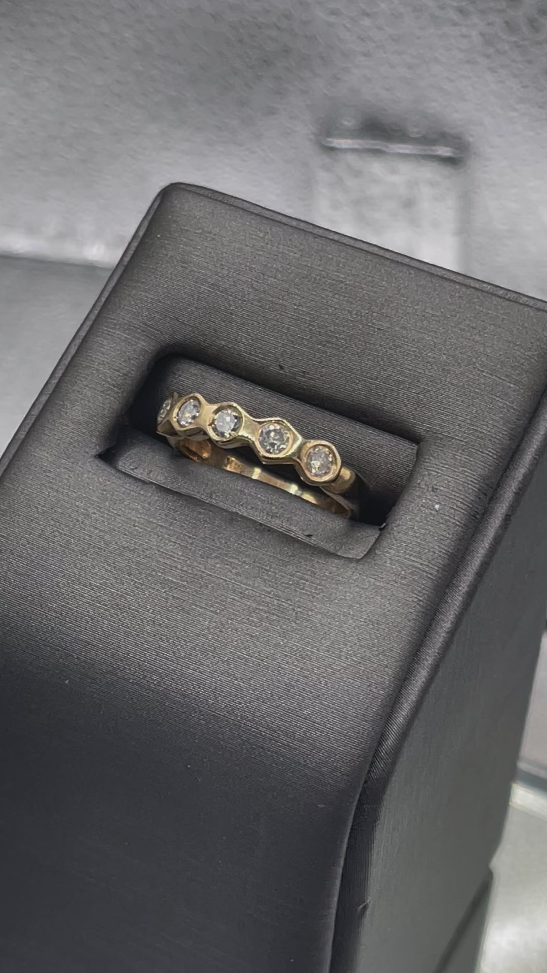 Ladies 14 Karat Solid Yellow Gold Diamond Band