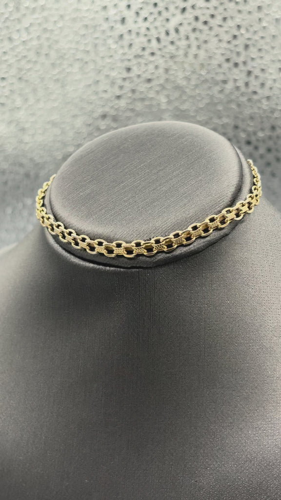 14 Karat Ladies Yellow Gold Copenhagen Link Bracelet