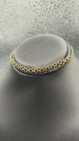 14 Karat Ladies Yellow Gold Copenhagen Link Bracelet