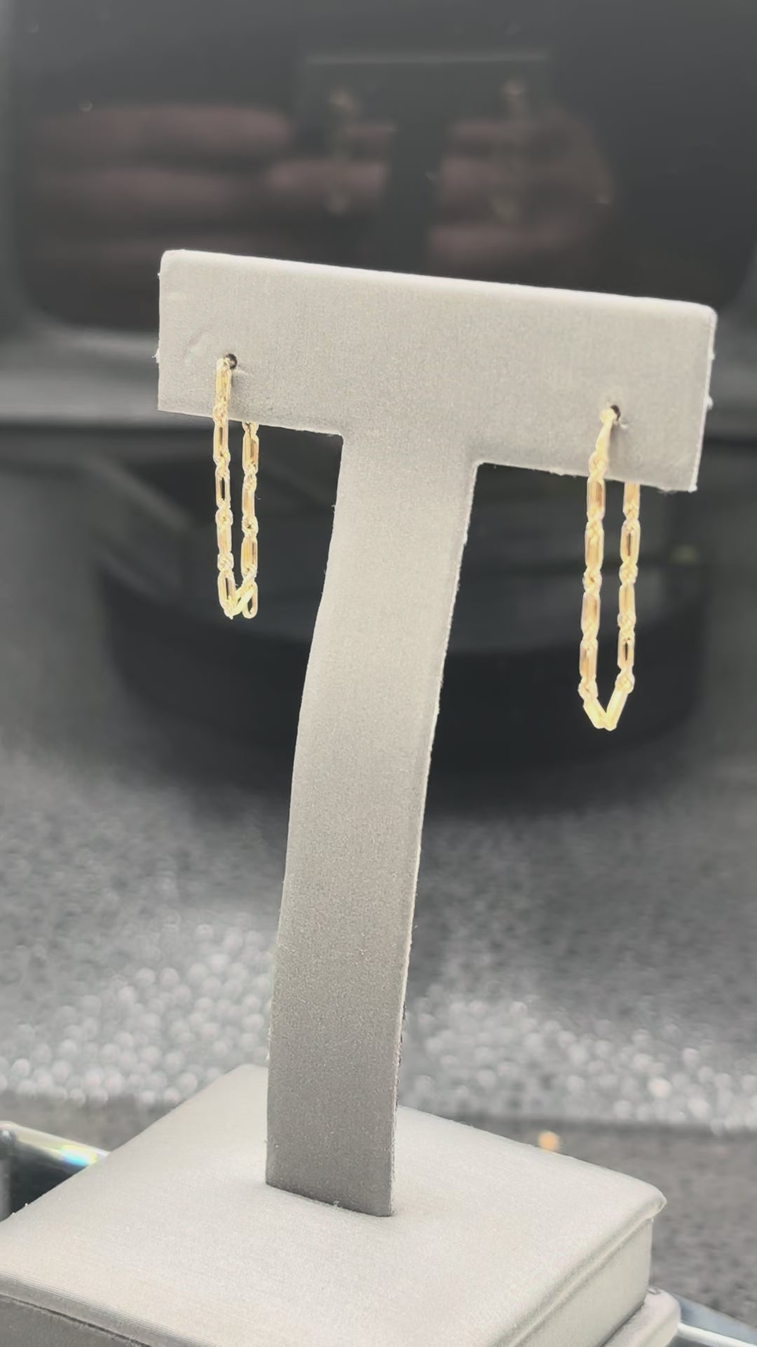 14kt solid yellow gold figerope chain earrings