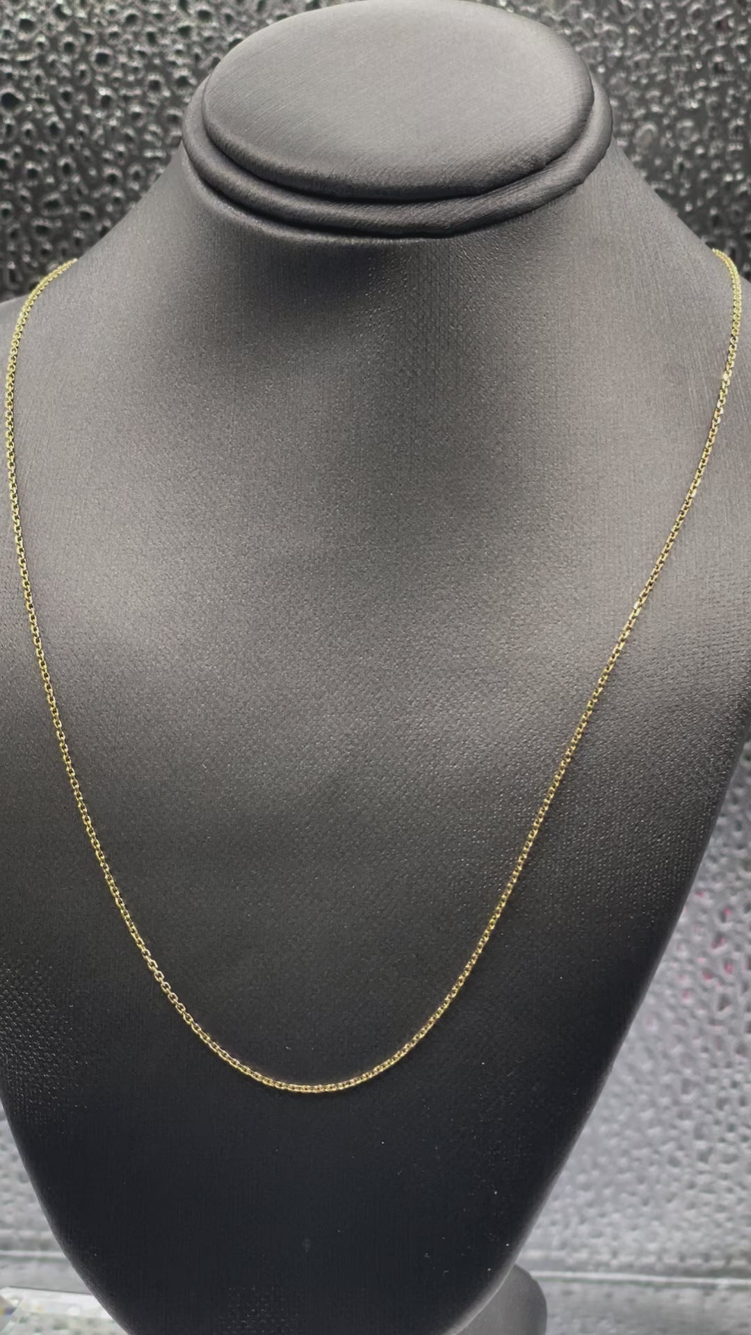 Ladies 14 Karat Solid Yellow Gold Open Rolo Link Chain