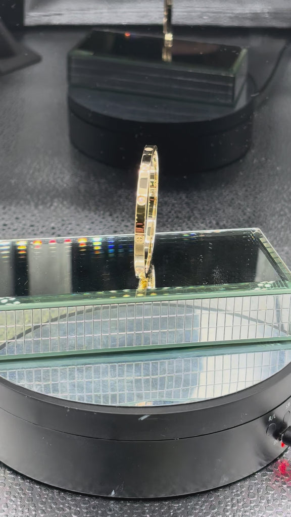 Cartier Vintage Love Bracelet 18 Karat Y/G Full Diamond Bracelet 16