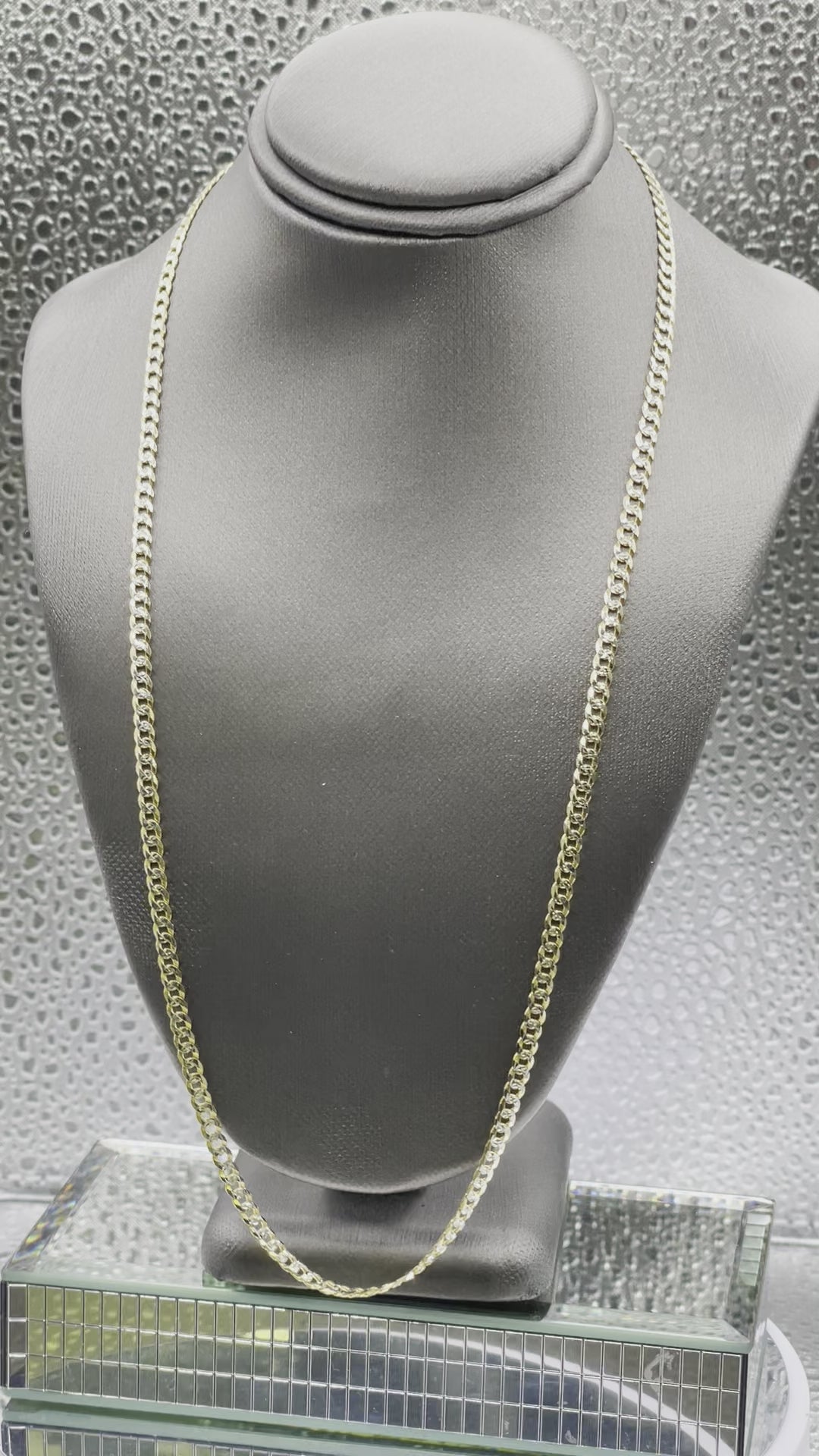 Ladies/Gents 14 Karat Yellow & White Gold Solid Link Chain