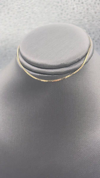 14 Karat Yellow Gold Ladies Double Serpentine Link Bracelet