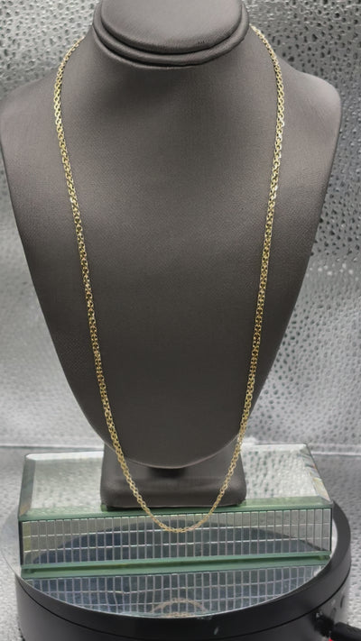 Movie of Ladies Beautiful 14 Karat Yellow Gold Copenhagen Link Chain