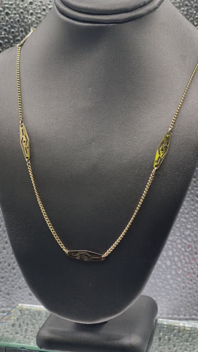 Ladies Gorgeous 14 Karat Solid Yellow Gold Infinity Link Chain
