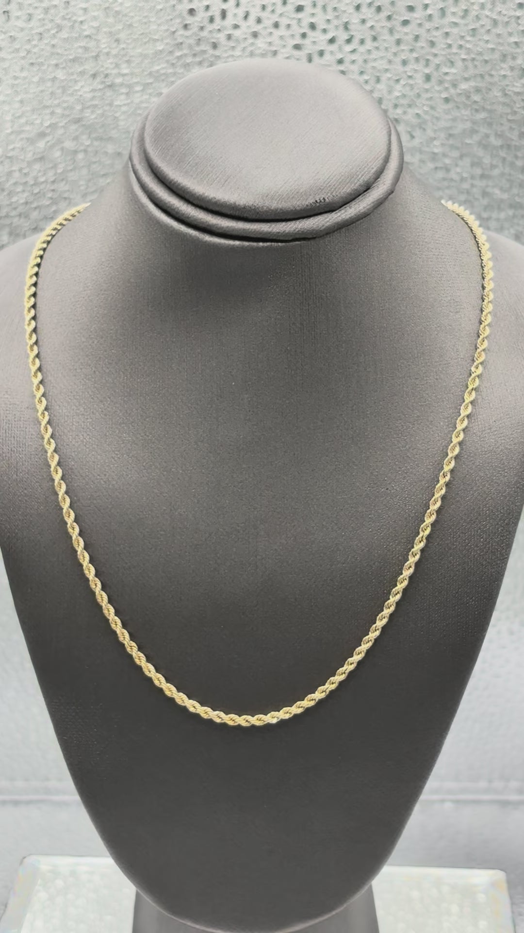Movie of Ladies/Gents 14 Karat Yellow Gold Solid Di-Cut Rope Chain