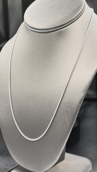 14 Karat White Gold Ladies/Gents Sparkle Popcorn Link Chain