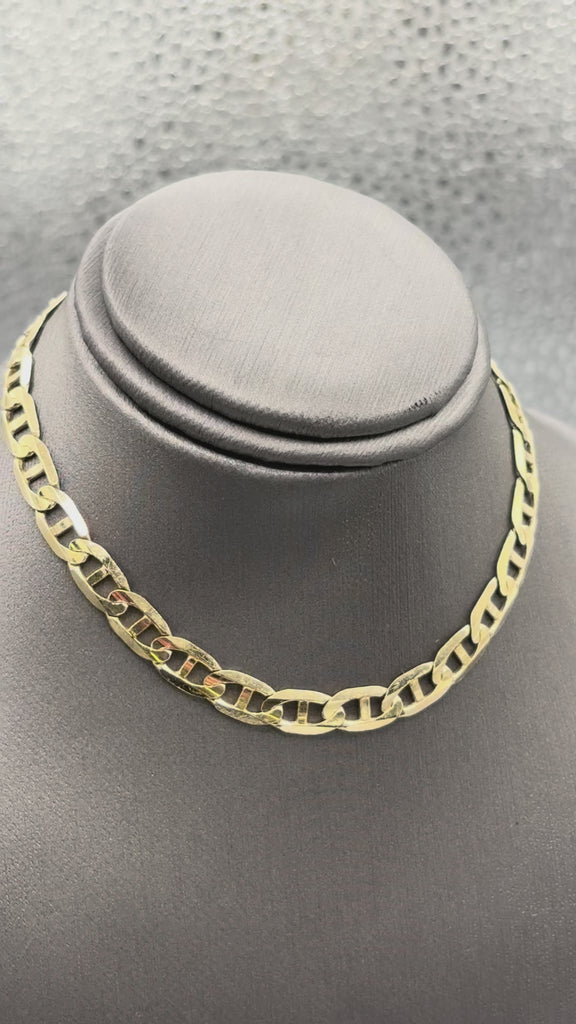 Movie of Ladies/Gents 10 Karat Yellow Gold Anchor Link Bracelet