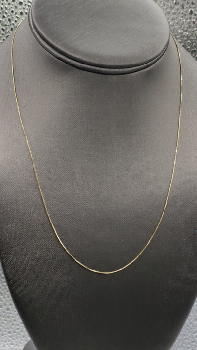 Ladies 14 Karat Solid Yellow Gold Box Chain