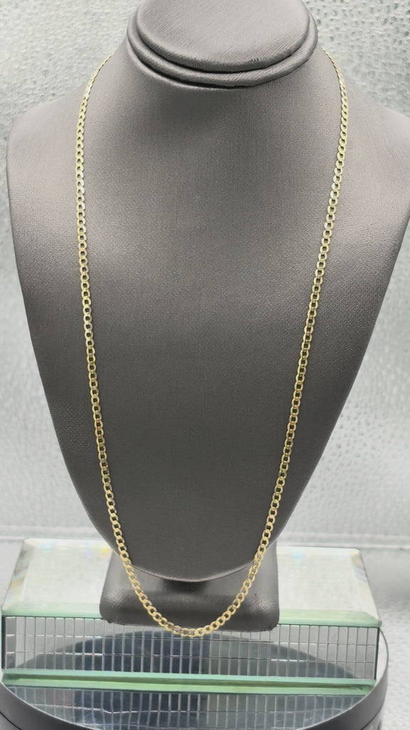 Movie of Ladies / Gents 14 Karat Yellow Gold Oval Solid Link Chain
